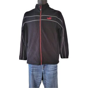Puma Full Zip Black Sz L Jacket Boys Youth‎